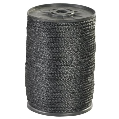 Bsc Preferred 1/4'', 1,150 lb, Black Solid Braided Nylon Rope BUY00016643
